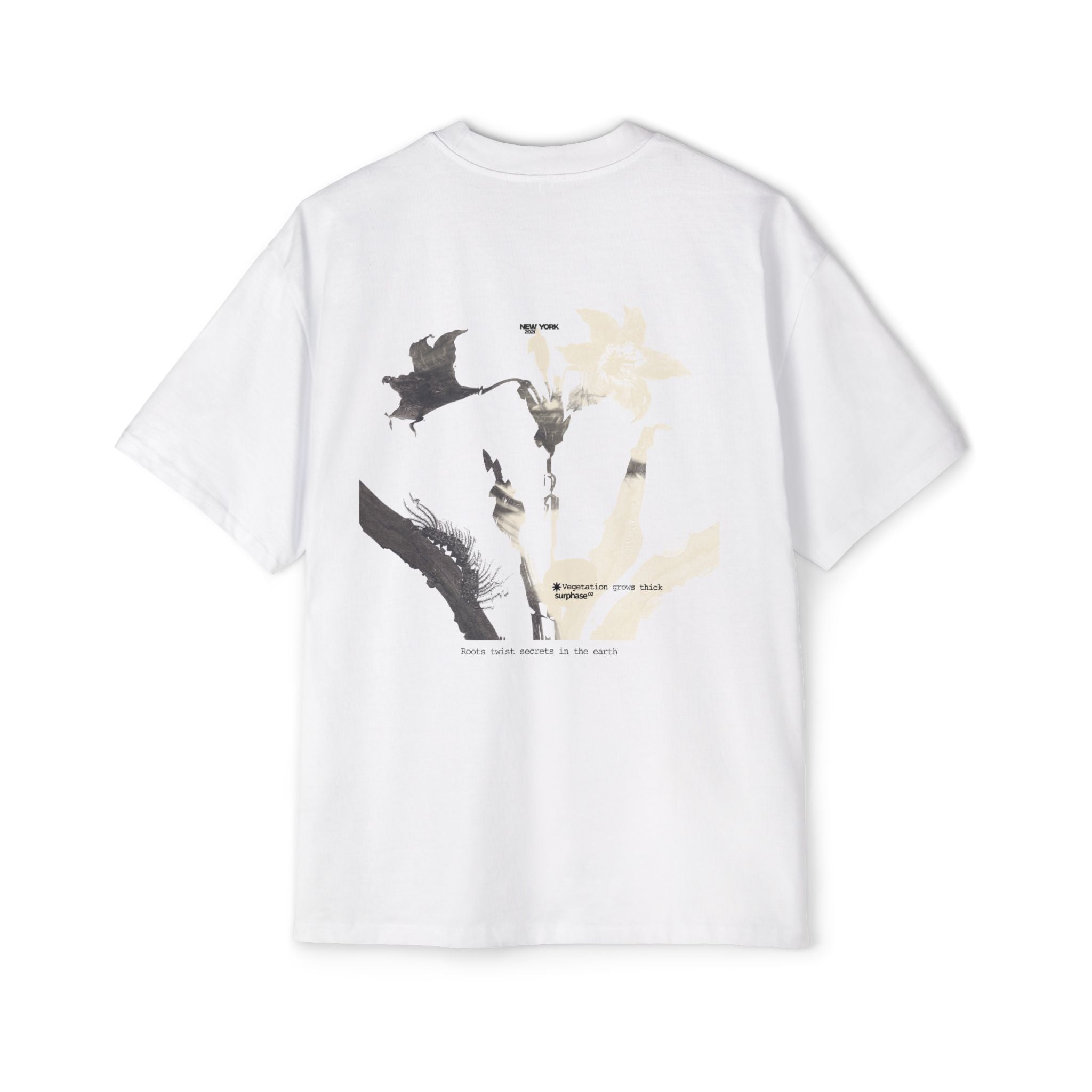 Vegetation grow thick | Abstract Floral Collage T-Shirt | Surphase Graphic Tee